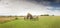 Landscape image of the rollright stone in the countryside