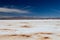 Landscape of incredibly white salt flat Salar de Uyuni, amid the Andes in southwest Bolivia, South America