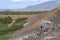 Landscape of interior of Eldborg crater extinct volcano near Borgarnes South Iceland