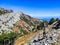 Landscape on the Ipsarion or Ypsarion mountain in Thassos , Greece