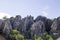 Landscape of Iron Hill Cerro del Hierro in North Seville Mountains, Andalusia, Spain