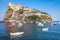 Landscape of Ischia port with Aragonese Castle