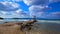 Landscape of the island of Crete. Beach line.