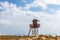 Landscape of isolated lifeguard post , Tarifa beach