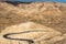 Landscape of Israel desert. Blue Cloudy Sky