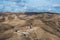 Landscape of Israel desert. Blue Cloudy Sky