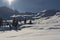 landscape in jaufental in southtyrol climbing flecknerspitze during winter