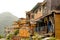 Landscape Jiufen village hillside buildings on the mountain