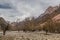 Landscape of Jizev Jizeu, Geisev or Jisev valley in Pamir mountains, Tajikist