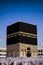 Landscape of the Kaaba in Mecca. Generative AI,