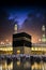 Landscape of the Kaaba in Mecca. Generative AI,