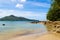 Landscape of Kamala beach on the exotic island of Phuket in Thai
