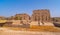 Landscape of the Karnak Temple under the sunlight and a blue sky in Luxor, Egypt