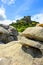 Landscape of karstic rocks in the Buitreras Canyon, mountains of the Cadiz province, AndalusiaSpain