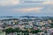 Landscape at Khao Rang Viewpoint of Phuket city in sunset, Phuket province, Thailand