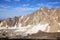 Landscape of Khersan summit and glacier in Alamkuh mountains Iran