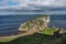 Landscape of Kinbane Castle, Northern Ireland