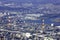 Landscape of Kitakyushu city japan looked from Sakurayama Observatory.Blue sky in the autumn season