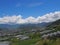 Landscape of Kofu Basin in Yamanashi, Japan