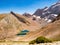 Landscape with Kulikalon lakes in Fann mountains. Tajikistan, Ce