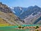 Landscape with Kulikalon lakes in Fann mountains. Tajikistan, Ce