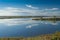 Landscape of the lagoon at the Po delta river national park, Italy.