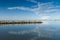 Landscape of the lagoon at the Po delta river national park, Italy.