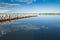 Landscape of the lagoon at the Po delta river national park, Italy.