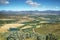 Landscape of lagoons and vineyards from Gydo Pass,