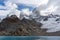 Landscape of the Laguna de los Tres in Chatel Argentina, tourism in Patagonia Fitz Roy