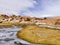 Landscape of the Laguna Negra Black Lagoon, Altiplano, Bolivia