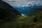 Landscape of lake agaro in alpe devero