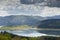 Landscape of lake Bicaz Romania