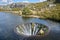 Landscape in lake Covao dos Conchos lagoon in Serra da Estrela, Portugal