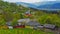 Landscape of Lake Izvorul Muntelui (Lacul Bicaz) Neamt County, Romania