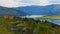 Landscape of Lake Izvorul Muntelui (Lacul Bicaz) Neamt County, Romania