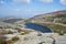 Landscape in lake Lagoa Covao do Curral in Serra da Estrela, Portugal