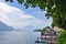 Landscape in the lake Luzern region nearby city of Vitznau