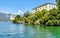 Landscape with lake Maggiore and island Madre, Italy