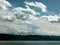 Landscape with lake and view in the snowy Swiss Alps 2