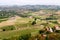 Landscape Langhe hills vineyards. Viticulture near Barolo, Piedmont, Italy, Unesco heritage. Barolo, Nebbiolo,