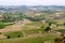 Landscape Langhe vineyards. Viticulture near Barolo, Piedmont, Italy, Unesco heritage.