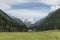 Landscape in the Lessachtal in Lungau in Austria