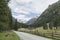 Landscape in the Lessachtal in Lungau in Austria