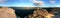 Landscape of Lincoln Rock Lookout at sunset of the Grose Valley