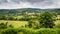 Landscape Llangollen canal, Wales, UK