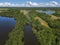 Landscape in the Loosdrechtse Plassen near Loosdrecht. Province of North Holland in the Netherlands