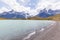 Landscape of `Los Cuernos` The Horns in English - Torres del Paine National Park