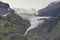 Landscape with the main glacier in Iceland