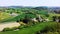 Landscape of the Mancelles Alps near Gesvres in Mayenne